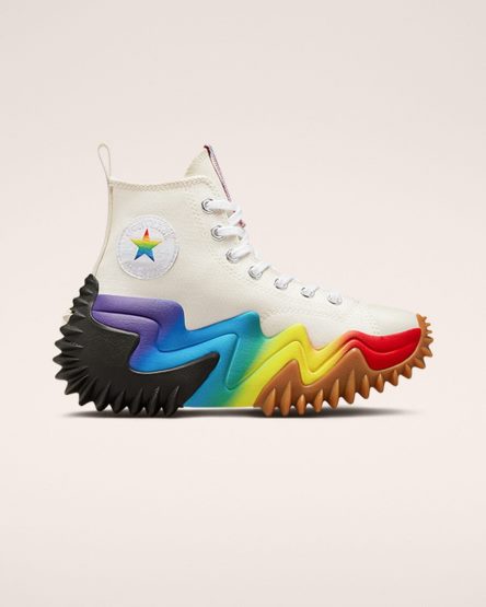 Topanky Na Platforme Converse Run Star Motion CX Pride Vysoke Damske Béžové Nachový | SK WJXK52